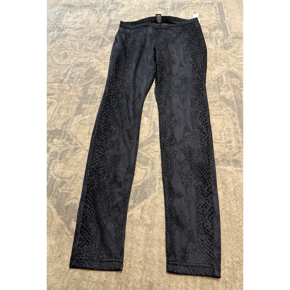New June & Daisy Womens Python Black Denim Jegging Back Pockets Size Small 6/8‎